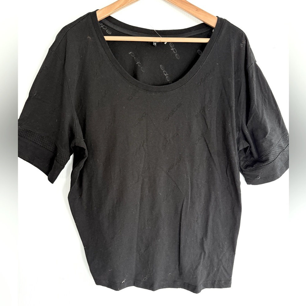 BEBE black sport shirt